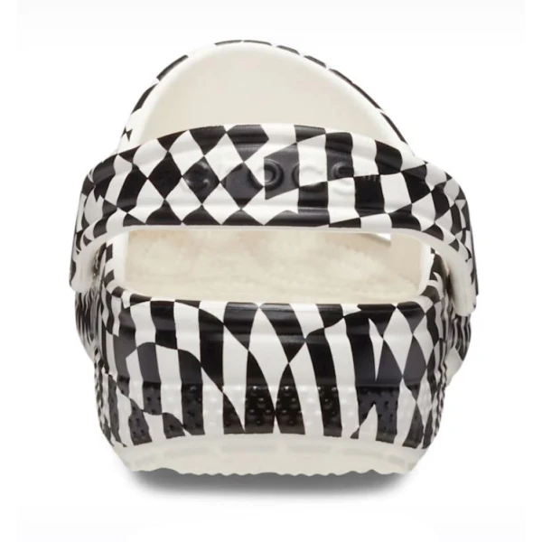 CROCS CLASSIC WARPED CHECKER CLOG K WHITE/BLACK