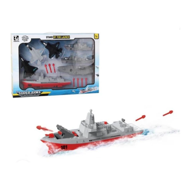 SET SUPER ARMY WITH 4 SHIPS AND 3 AIRPLANES