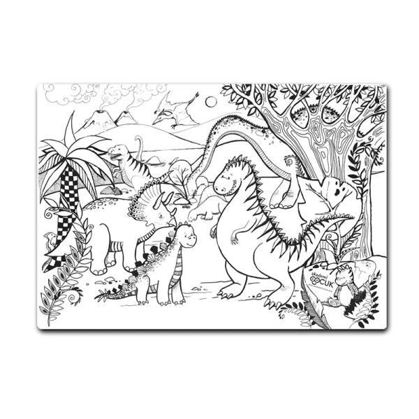 AKADEMI FUNNY MAT ΣΟΥΠΛΑ ΧΡΩΜΑΤΙΣΜΟΥ ΔΕΙΝΟΣΑΥΡΟΙ 48X33.5 cm
