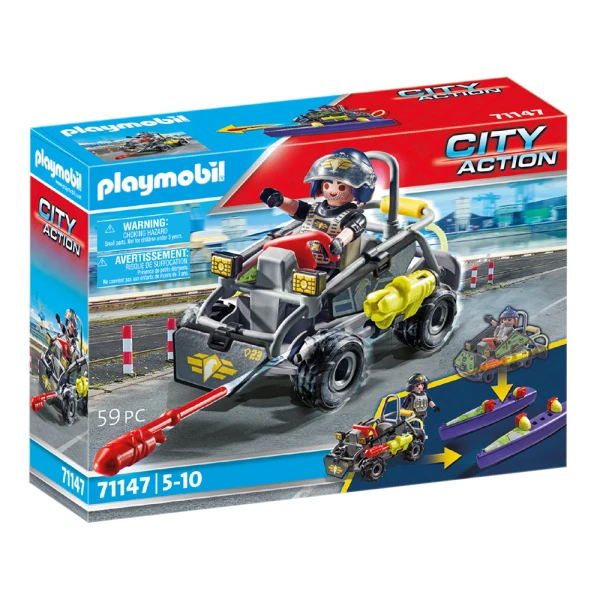 PLAYMOBIL CITY ACTION TACTICAL UNIT - MULIT-TERRAIN QUAD