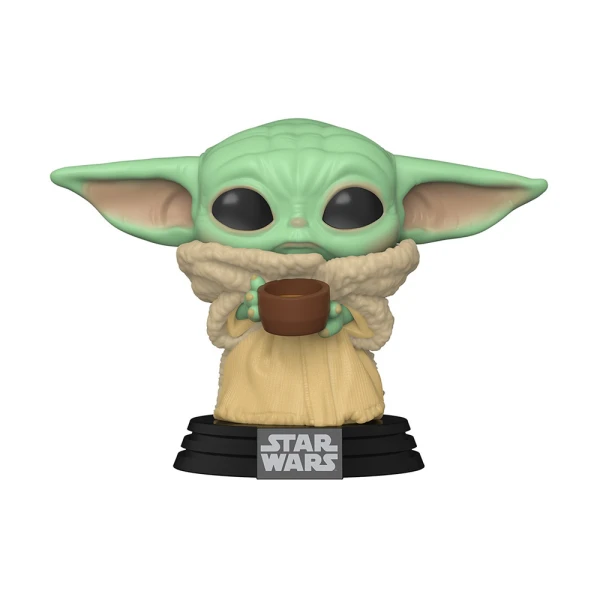 FUNKO POP! STAR WARS MANDALORIAN VINYL FIGURE THE CHILD WITH CUP BOBBLE-HEAD 378