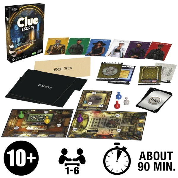 ΕΠΙΤΡΑΠΕΖΙΟ ΠΑΙΧΝΙΔΙ CLUEDO ESCAPE THE MIDNIGHT HOTEL