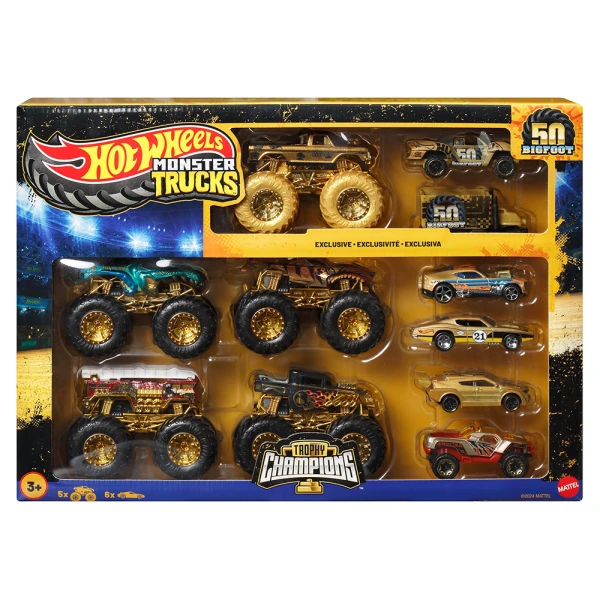 HOT WHEELS MONSTER TRUCKS ΟΧΗΜΑΤΑ BIGFOOT TROPHY CHAMPIONS ΣΕΤ ΤΩΝ 12