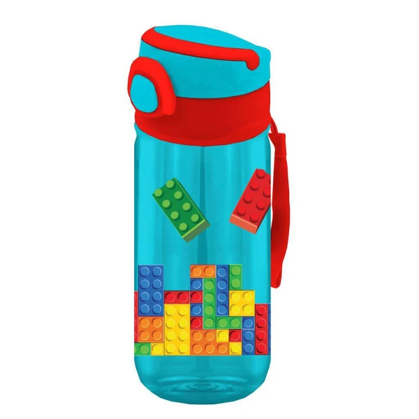 MUST TEAM PP PLASTIC WATER BOTTLE 500ml WITH STRAW – 4 DESIGNS