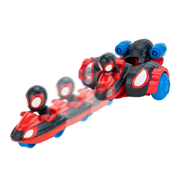 SPIDEY AND HIS AMAZING FRİENDS VEHICLE 15 cm 2 IN 1 MILES MORALES