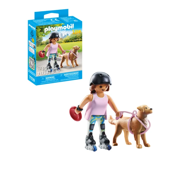 PLAYMOBIL MY LIFE SKATER WITH RETRIEVER