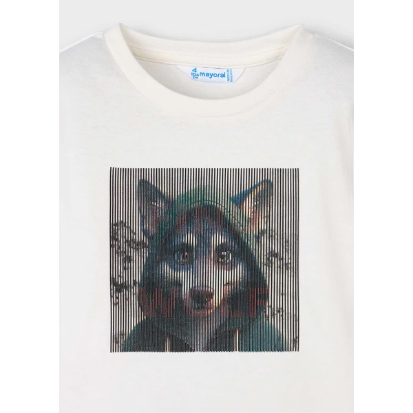 MAYORAL  LONG-SLEEVE T-SHIRTΑΝ INTERACTIVE CREAM 