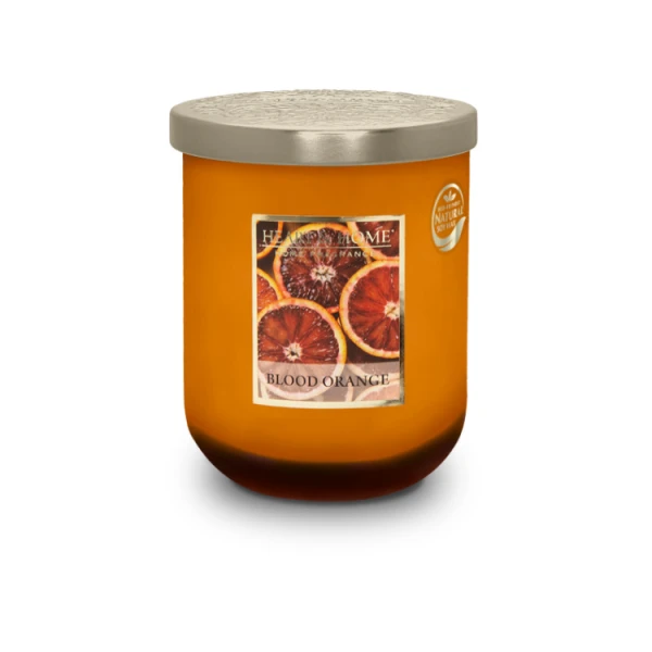 HEART & HOME LARGE CANDLE 340g BLOOD ORANGE