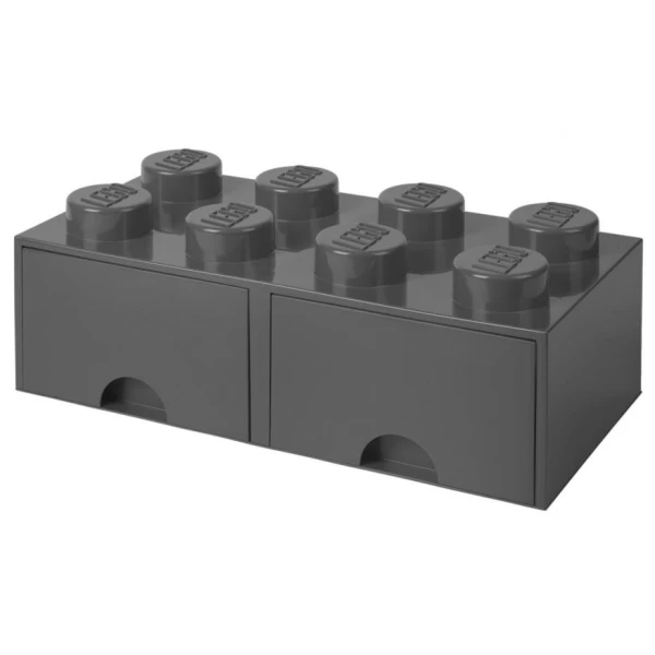 LEGO® ΚΟΥΤΙ ΑΠΟΘΗΚΕΥΣΗΣ ΟΡΘΟΓΩΝΙΟ ΣΥΡΤΑΡΩΤΟ ΣΚΟΥΡΟ ΓΚΡΙ