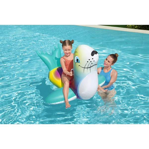BESTWAY ΦΟΥΣΚΩΤΟ RIDE-ON 157X114 εκ. FLASH N\' SPLASH ΦΩΚΙΑ