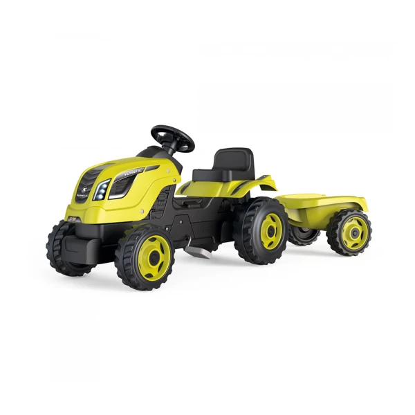 SMOBY FARMER XL GREEN TRACTOR AND TRAILER 
