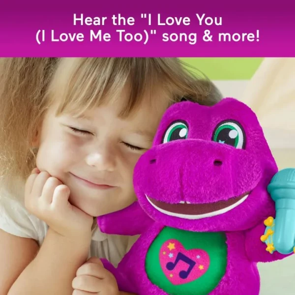 FISHER PRICE BARNEY\'S WORLD PLUSH TOY SING-ALONG BARNEY - IN ENGLISH