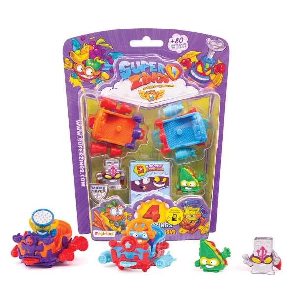 SUPERZINGS SERIES 5 BLISTER 4 FIRUGES WITH ACCESSORIES FOR 3+ YEARS - 12 DESIGNS