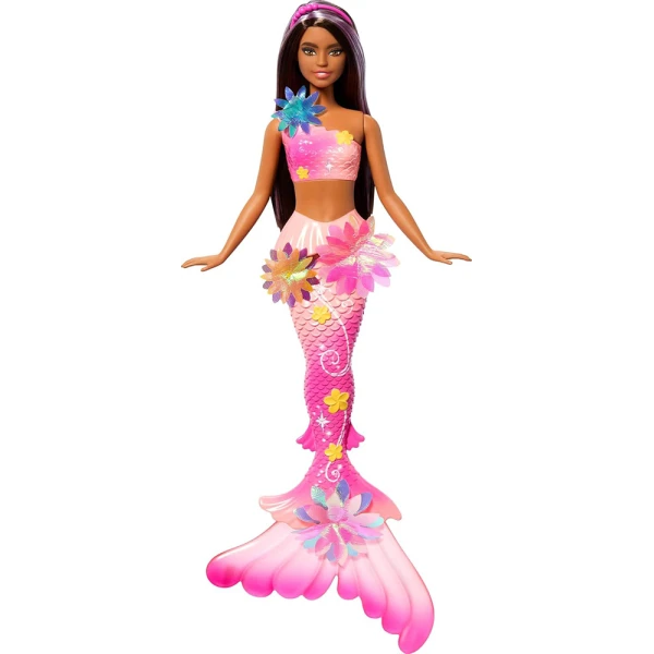 BARBIE BLOOMING FLOWER MAGIC MERMAID DOLL - BRUNETTE
