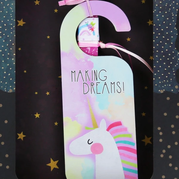 SYNCHRONIA HANDMADE CANDLE 30 cm DOOR HANGER - UNICORN