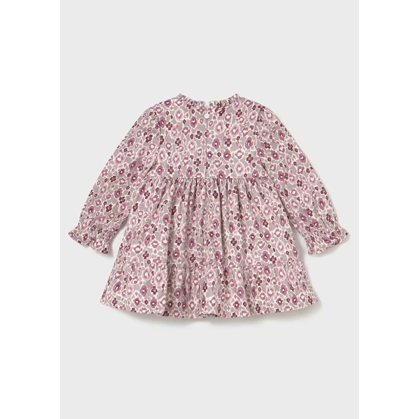 MAYORAL DRESS VELVET PRINTED BEIGE 