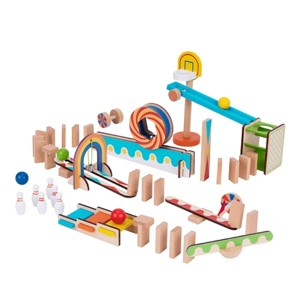WOODEN DOMINO RUN