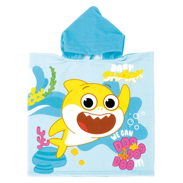 ΠΟΝΤΣΟ ΠΕΤΣΕΤΑ ΘΑΛΑΣΣΗΣ 240GSM 55X110 cm BABY SHARK