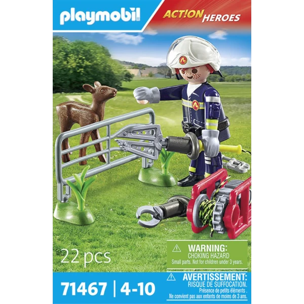 PLAYMOBIL CITY ACTION FIREFIGHTING MISSION ANIMAL RESCUE