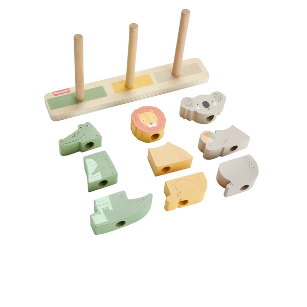 FISHER PRICE ΞΥΛΙΝΟ ΠΑΙΧΝΙΔΙ ΔΡΑΣΤΗΡΙΟΤΗΤΩΝ STACK & SORT ANIMALS