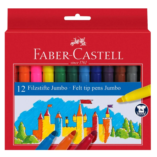 FABER-CASTELL MARKERS JUMBO SET 12