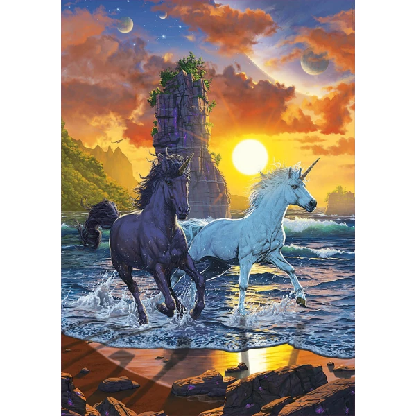 EDUCA PUZZLE 1000 pcs UNICORNS ON BEACH, VINCENT HIE