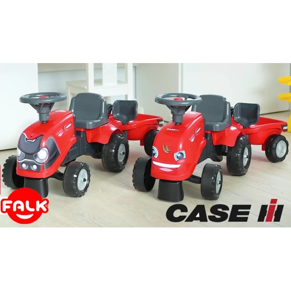 FALK BABY CASE IH ΠΟΔΟΚΙΝΗΤΟ ΤΡΑΚΤΕΡ ΜΕ ΤΡΕΪΛΕΡ ΦΤΥΑΡΙ ΚΑΙ ΤΣΟΥΓΚΡΑΝΑ