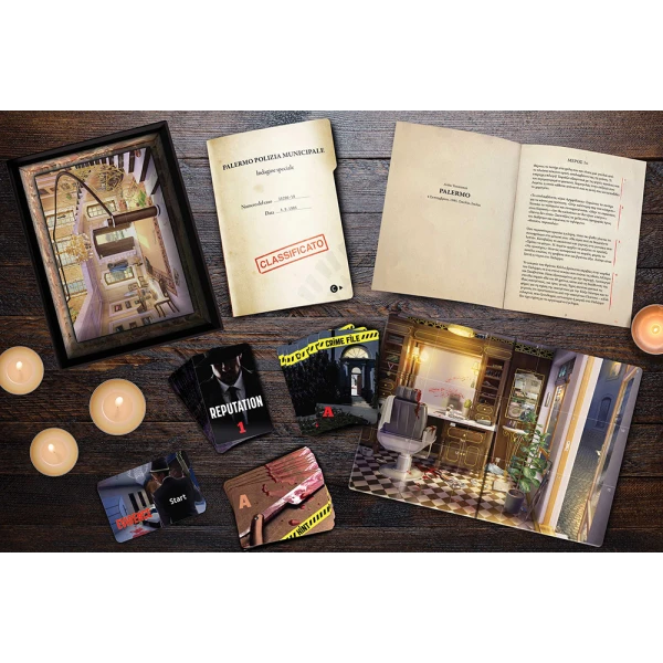 AS GAMES BOARD GAME CRIME SCENE PALERMO 1985 FOR AGES 18+ AND 1+ PLAYERS