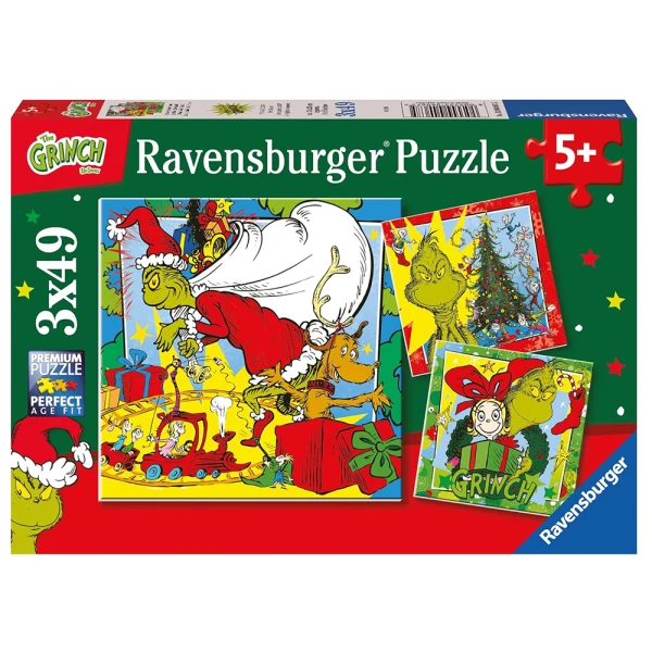 RAVENSBURGER PUZZLE 3X49 pcs MERRY CHRISTMAS GRINCH