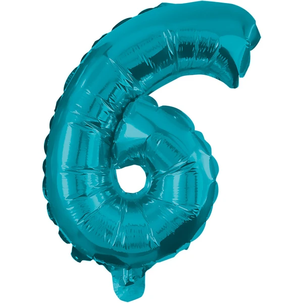 BALLOON BLUE FOIL 32 cm No 6