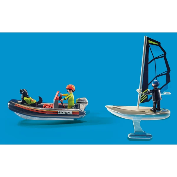 PLAYMOBIL CITY ACTION ΔΙΑΣΩΣΗ ΙΣΤΙΟΦΟΡΟΥ ΜΕ ΦΟΥΣΚΩΤΟ ΣΚΑΦΟΣ