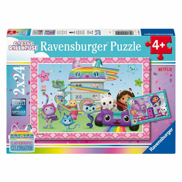 RAVENSBURGER ΠΑΖΛ 2X24 τεμ. Η ΓΚΑΜΠΙ ΣΤΗ ΓΙΟΡΤΗ