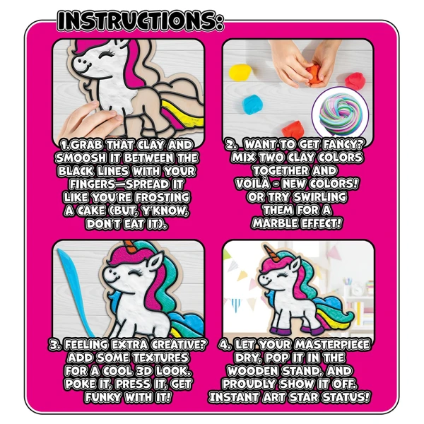 SPLAT PLANET MESS-FREE PAINT KIT WITH CLAY UNICORN