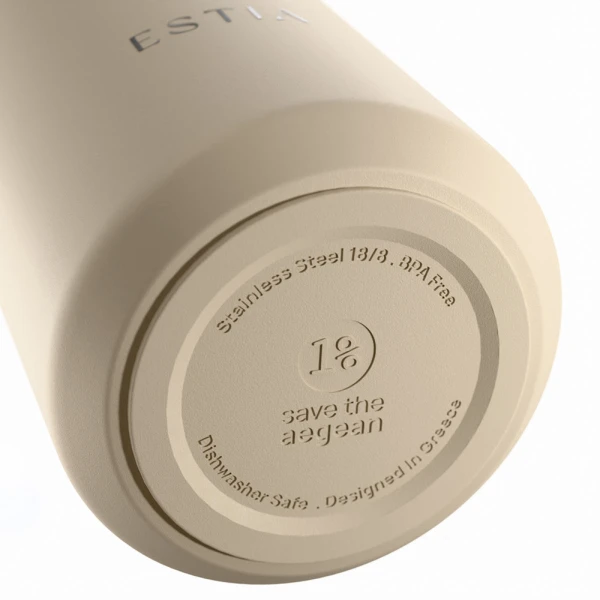 ESTIA HOME ART ΘΕΡΜΟΣ LENS SAVE THE AEGEAN 360ml DUNE