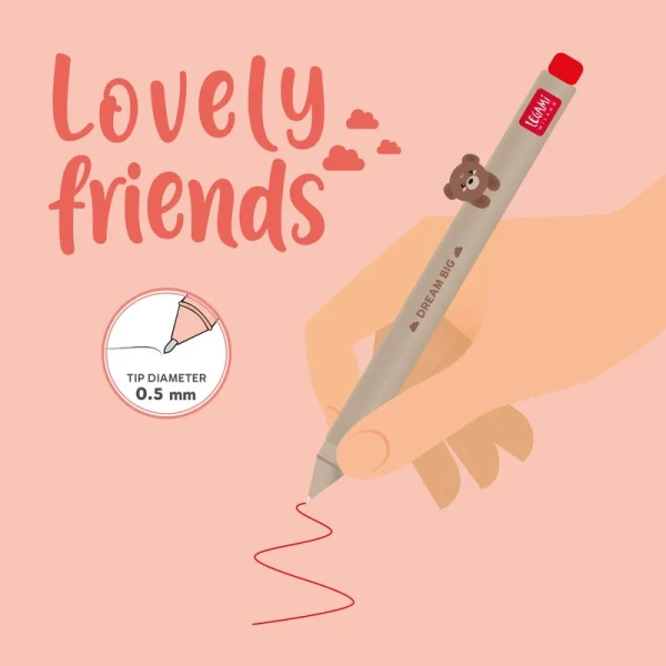 LEGAMI ΣΤΥΛΟ GEL ANIMAL DECORATION LOVE FRIENDS - BEAR