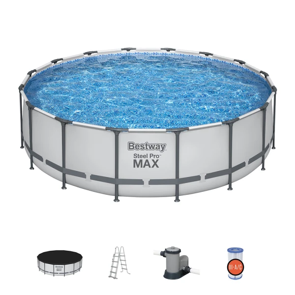 BESTWAY POOL SET 488X122 cm STEEL PRO MAX 