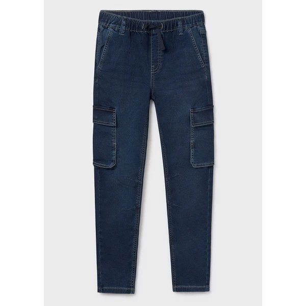 MAYORAL TROUSERS SOFT DENIM JOGGER DENIM DARK