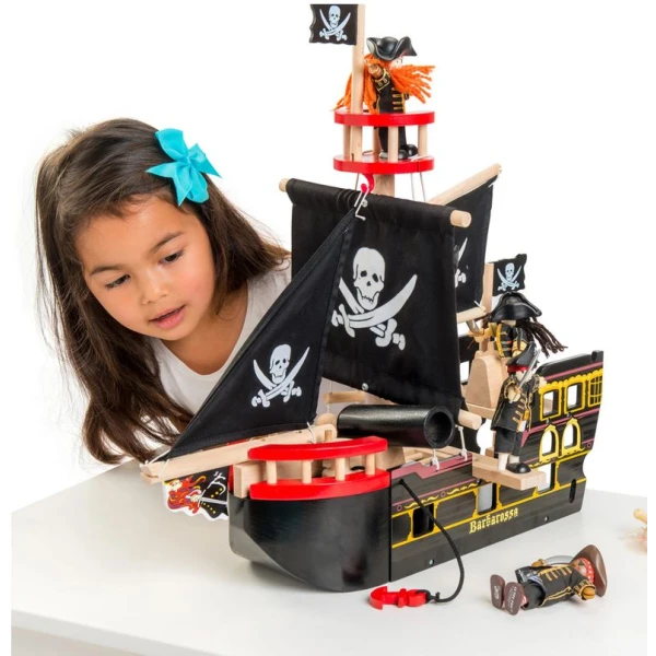 LE TOY VAN WOODEN PIRATE SHIP BARBAROSA