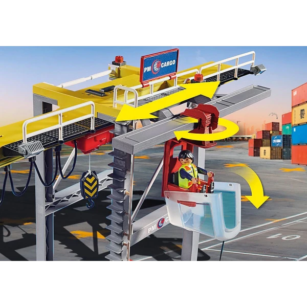 PLAYMOBIL CITY ACTION CARGO CRANE WITH CONTAINER
