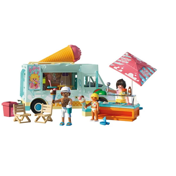 PLAYMOBIL MY LIFE ICE CREAM TRUCK WITH SURF SHOP