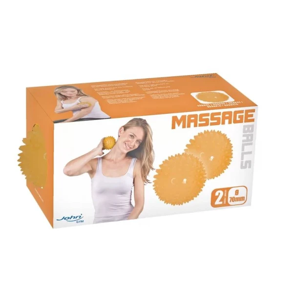 SET 2 pcs MASSAGE BALLS 7 cm ORANGE
