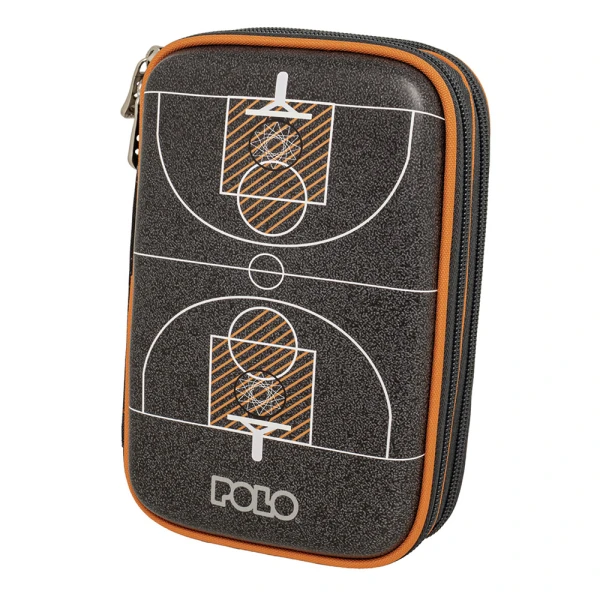 POLO 2026 TRIPLE PENCIL CASE ORBIT BASKETBALL VELCRO