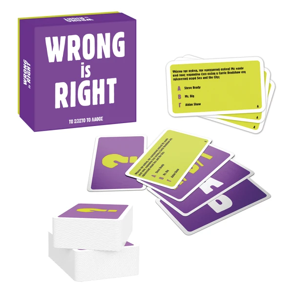 AS GAMES ΕΠΙΤΡΑΠΕΖΙΟ ΠΑΙΧΝΙΔΙ GIFT GAMES WRONG IS RIGHT ΓΙΑ ΗΛΙΚΙΕΣ 15+ ΧΡΟΝΩΝ ΚΑΙ 2-6 ΠΑΙΚΤΕΣ