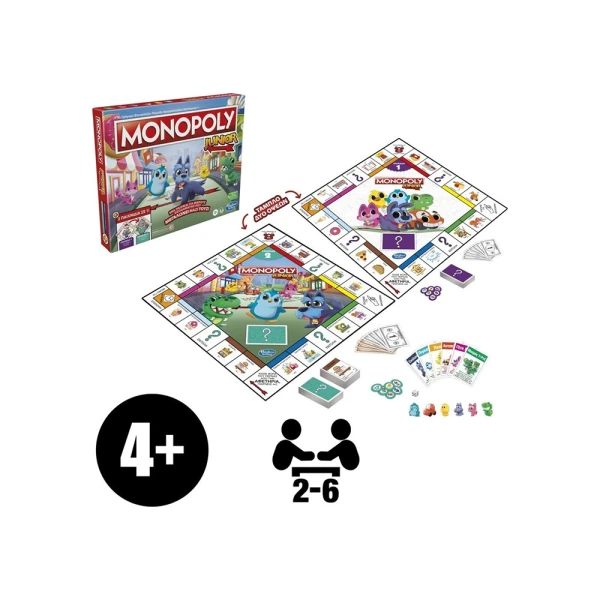 ΕΠΙΤΡΑΠΕΖΙΟ ΠΑΙΧΝΙΔΙ MONOPOLY JUNIOR 2 ΠΑΙΧΝΙΔΙΑ ΣΕ 1