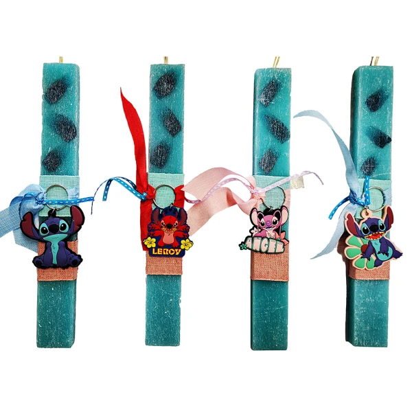 UNIKER HANDMADE CANDLE SEA BLUE KEY CHAIN LILO & STITCH - 4 DESIGNS