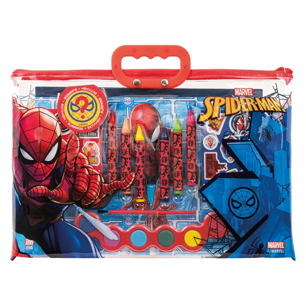 AS DRAWING SET MARVEL SPIDERMAN TRANSPARENT BAG FOR AGES 3+
