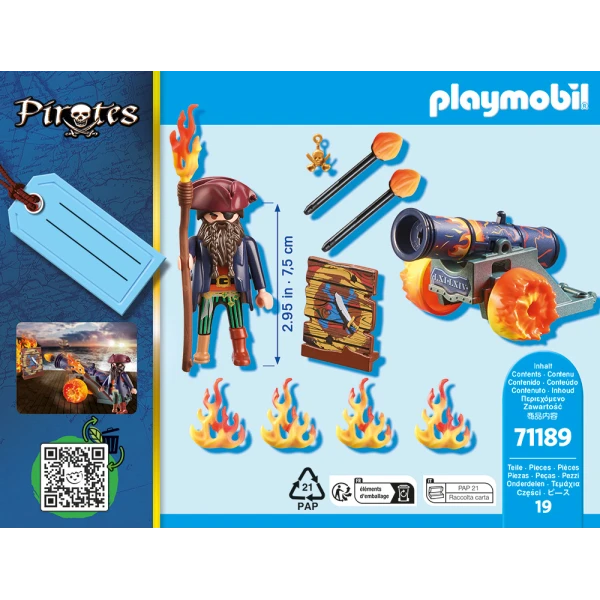 PLAYMOBIL PIRATES GIFT SET PIRATE WITH CANNON
