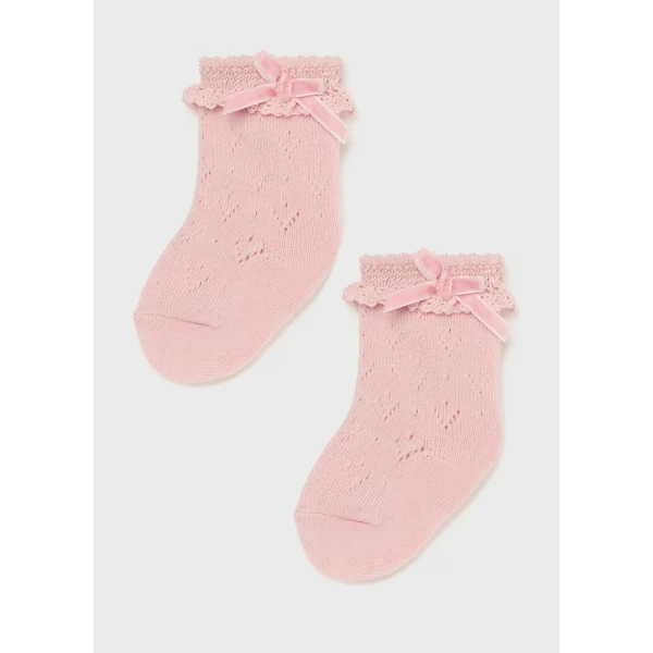 MAYORAL SOCKS PERFORATED PINK BABY