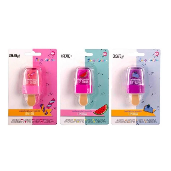 CREATE IT! CANDY LIPGLOSS POPSICLE - 3 DESIGNS