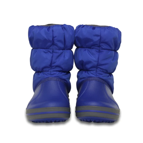 CROCS WINTER PUFF BOOT KIDS CERULEAN BLUE/LIGHT GREY 